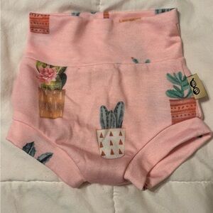 Adorable Pink Succulent Print Kids bummies